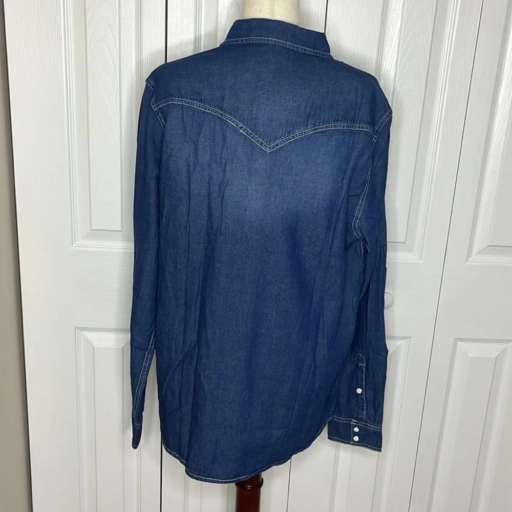 True Religion Denim Button Down Shirt-NWT
